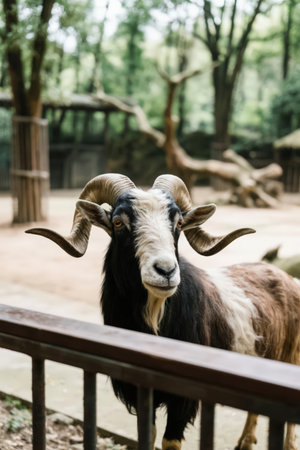 Goat in the zoo, Thailand. (Selective focus)の素材