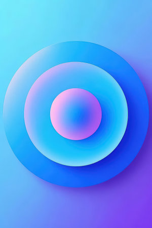 Abstract background with blue and pink circles. Vector illustration for your designの素材