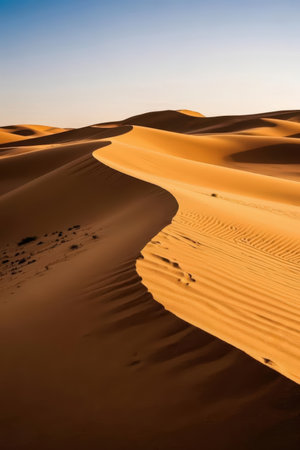 the empty quarter and outdoor sand dune in oman old desert rub al khaliの素材