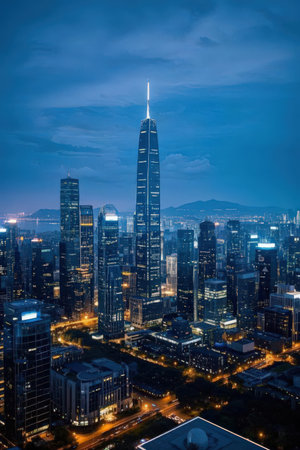 Shanghai Lujiazui Finance and Trade Zone of the modern cityの素材