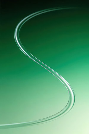 abstract green background with some smooth lines in it (see more in my portfolio)の素材