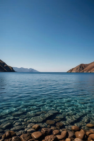 Pangong Lake, Ladakh, Jammu and Kashmir, Indiaの素材