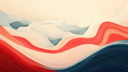 Abstract wavy background. 3d rendering, 3d illustration.の素材