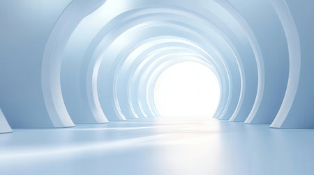 Abstract architecture background, empty interior. 3d render, 3d illustrationの素材