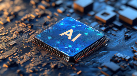 Close-up view of a modern GPU card. 3D renderingの素材