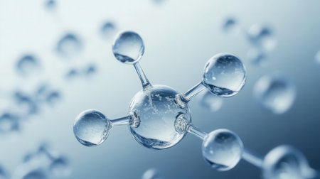 Molecule background. 3d rendering, 3d illustration.の素材