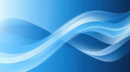 Abstract blue background with smooth lines. Vector illustration. Eps 10.の素材