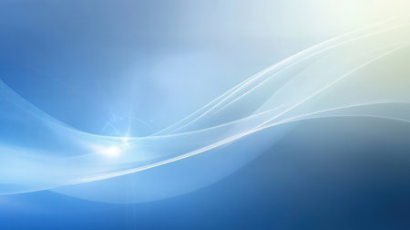 abstract blue background with smooth lines and bokeh effect.の素材