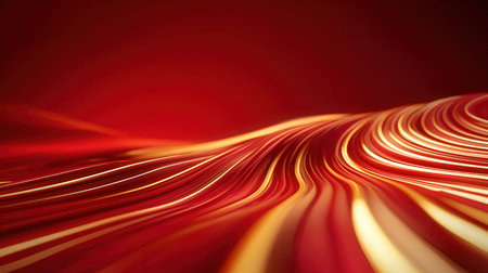 Abstract red and gold background. 3d rendering, 3d illustration.の素材