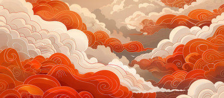 Abstract background with clouds. Vector illustration for your design. Eps 10の素材
