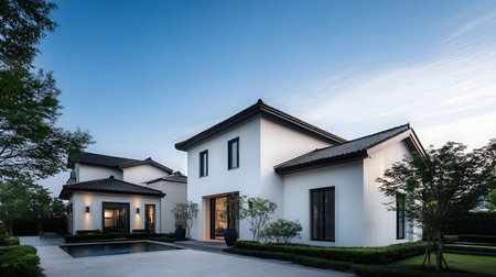 modern house in china,china.vintage style.の素材