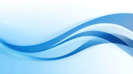 Blue abstract background with smooth lines. Vector illustration. Clip-artの素材