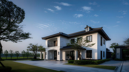 Luxury villa in Hangzhou, China.の素材