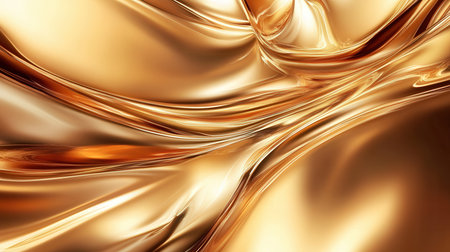 golden satin background with some smooth lines in it (3d render)の素材