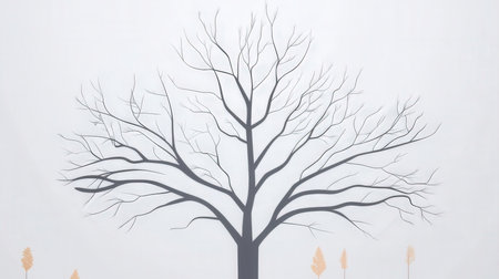 abstract tree on a white background with a place for your textの素材