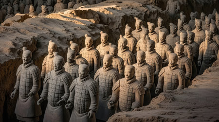 Terracotta Army in Xi'an, China.の素材
