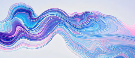 abstract background with blue and purple lines. 3d render illustrationの素材