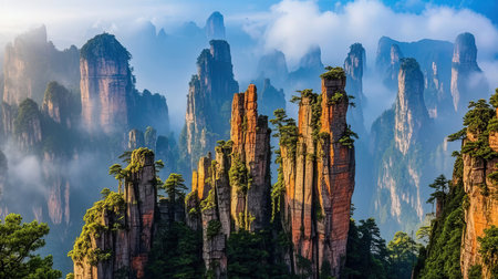 Sanqingshan National Geopark in Huangshan, Chinaの素材