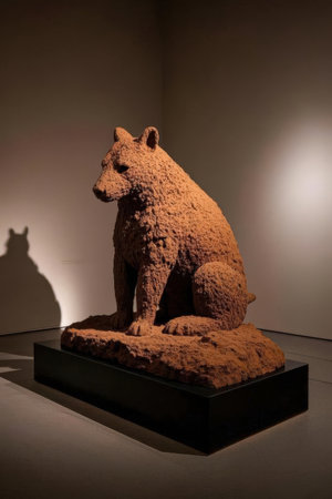 The bear sculpture at Bangkok Museum of Art.の素材