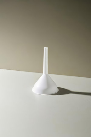 Menstrual cup on a white background. Close-up.の素材