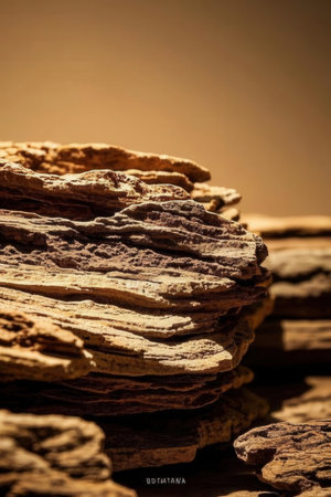Close-up of dry stone. Macro photography. Selective focus.の素材