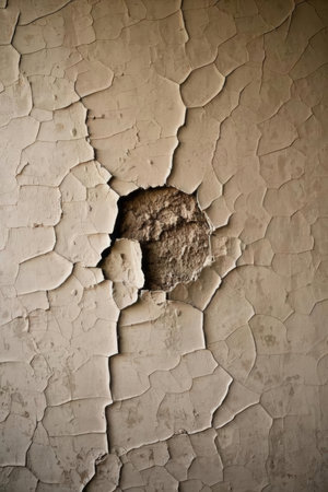 Old cracked paint on a wall. Abstract background and texture for design.の素材