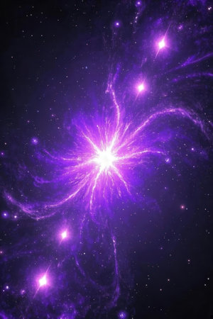 Stars of a planet and galaxy in a free space Elements of this image furnished by NASAの素材