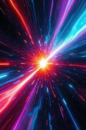 abstract background with rays and bokeh, computer generated imagesの素材