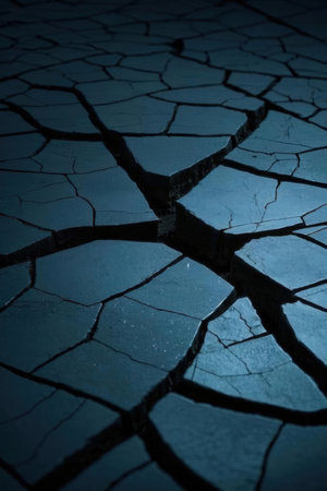 Cracked ground texture. Global warming, climate change and drought conceptの素材