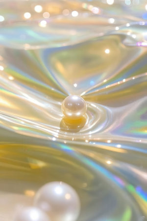 pearls in the water, macro photo, beautiful photo digital pictureの素材