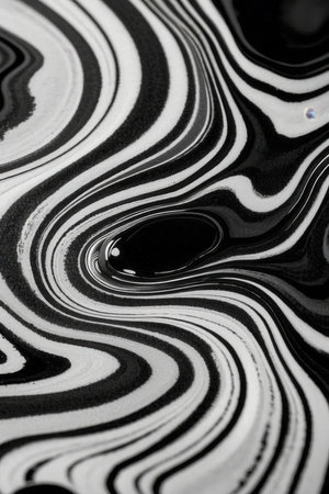 Abstract black and white background with ripple effect. Black and white background.の素材