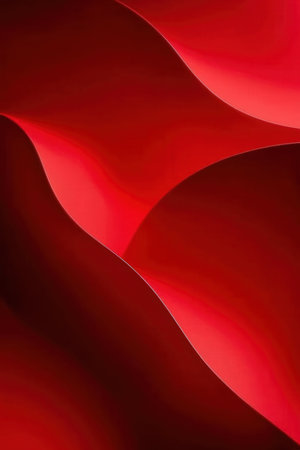 abstract red background with smooth lines and waves, beautiful background designの素材