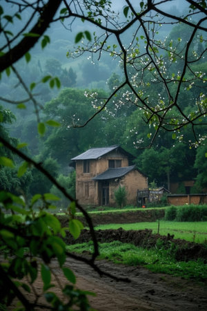 Old house in the forest at Chiangrai province, Thailand.の素材