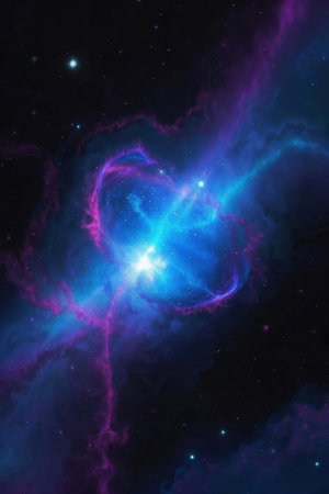 Star field in space a nebulae and a gas congestion.の素材