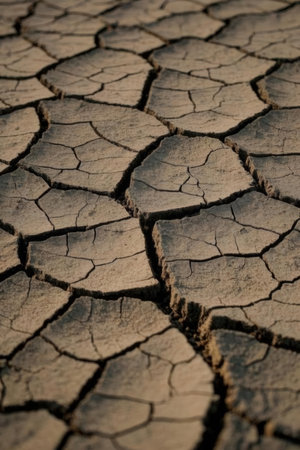 Dry cracked earth background. Global warming, climate change concept.の素材