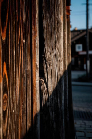 Old wooden house in the city. Abstract background and texture for design.の素材