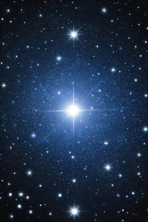 Night sky with stars and nebula as a background, computer generated imageの素材