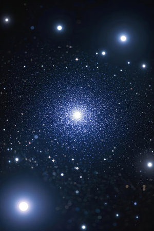 Abstract background of the starry sky, computer-generated image.の素材