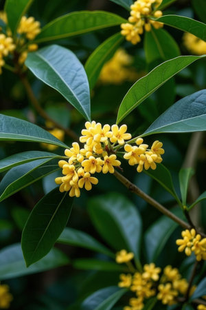 Ixora coccinea yellow flowers blooming in the gardenの素材