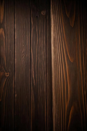 Wooden background or texture. Close up of dark wood texture.の素材
