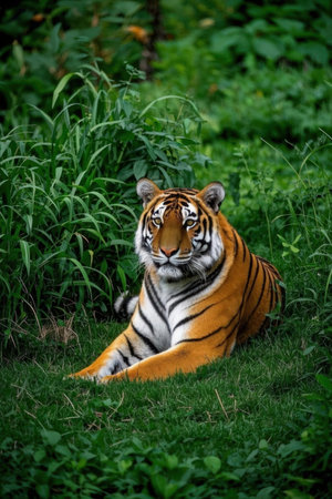 The Siberian tiger,Panthera tigris altaica is the biggest cat in the worldの素材