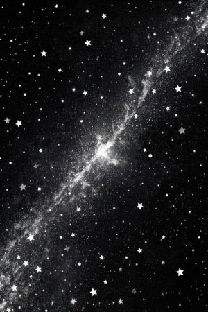 Stars of a planet and galaxy in a free space Elements of this image furnished by NASAの素材