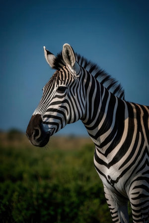 Zebra in the Okavango Delta - Moremi National Park in Botswanaの素材