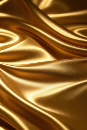 Golden satin background with some smooth lines in it (3d render)の素材