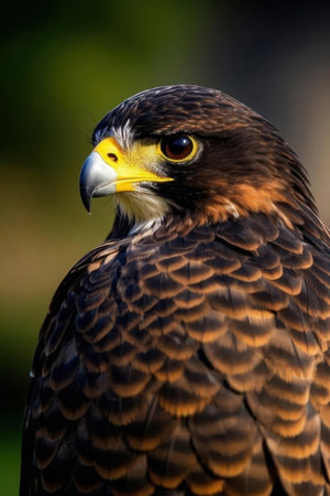 Portrait of a Harris hawk (Parabuteo unicinctus)の素材