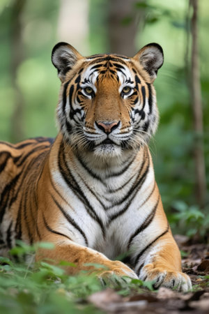 Portrait of Sumatran Tiger, Panthera tigris altaicaの素材