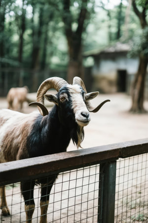 Goat in the zoo, Thailand. (Selective focus)の素材