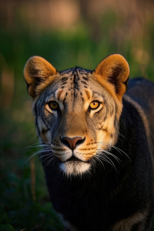 Lion in the Okavango Delta - Moremi National Park in Botswanaの素材