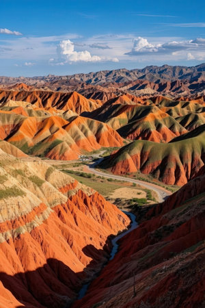 Zhangye Danxia Landform, Gansu Province, Chinaの素材