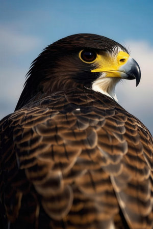 Close-up portrait of a Peregrine Falcon (Peregrine Falcon)の素材